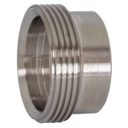 Dixon Recessless Ferrule, 1-1/2 in Nominal, Thread Beveled Seat End Style, 304 SS, Domestic 15R-G150